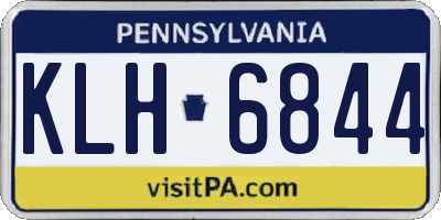 PA license plate KLH6844