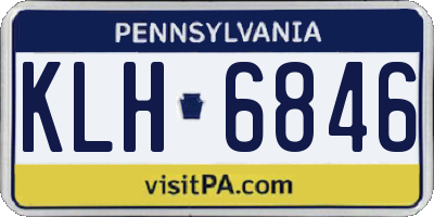 PA license plate KLH6846