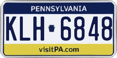 PA license plate KLH6848