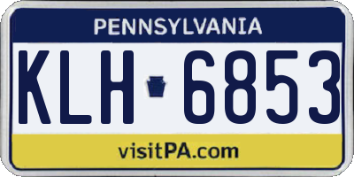 PA license plate KLH6853