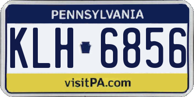 PA license plate KLH6856