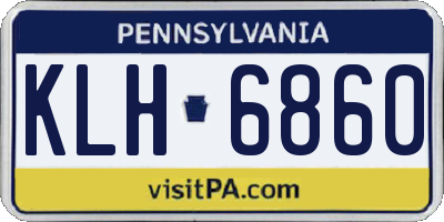 PA license plate KLH6860