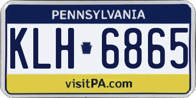 PA license plate KLH6865