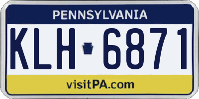 PA license plate KLH6871