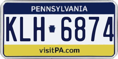 PA license plate KLH6874