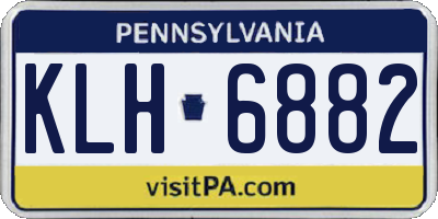 PA license plate KLH6882