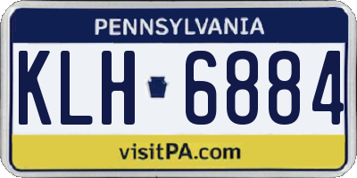 PA license plate KLH6884