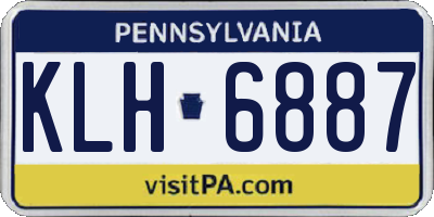 PA license plate KLH6887