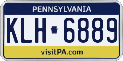 PA license plate KLH6889