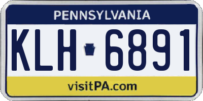 PA license plate KLH6891
