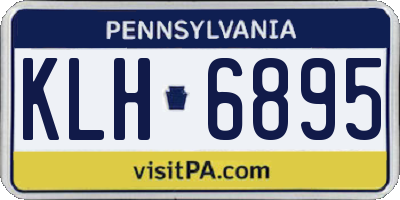 PA license plate KLH6895