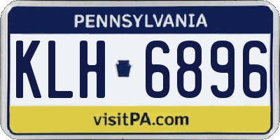 PA license plate KLH6896