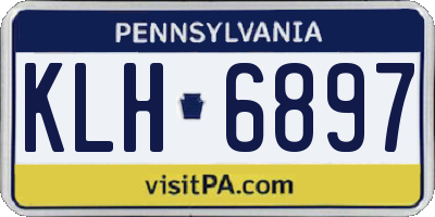 PA license plate KLH6897