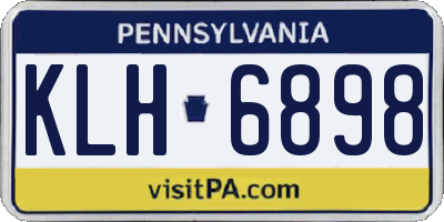 PA license plate KLH6898