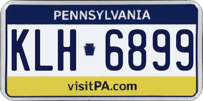 PA license plate KLH6899