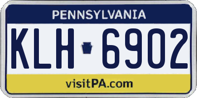 PA license plate KLH6902