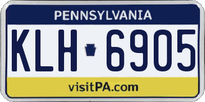 PA license plate KLH6905