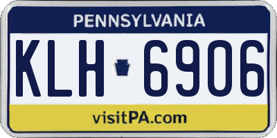 PA license plate KLH6906