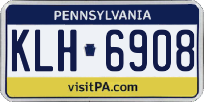 PA license plate KLH6908