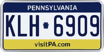 PA license plate KLH6909