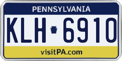 PA license plate KLH6910