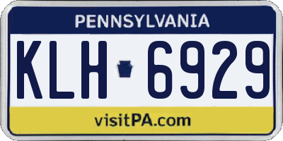 PA license plate KLH6929