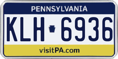 PA license plate KLH6936