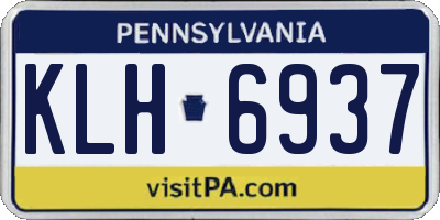 PA license plate KLH6937