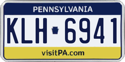 PA license plate KLH6941