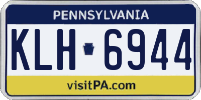 PA license plate KLH6944