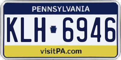 PA license plate KLH6946