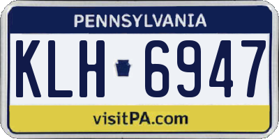 PA license plate KLH6947