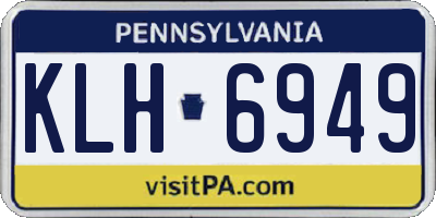 PA license plate KLH6949