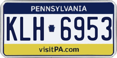 PA license plate KLH6953