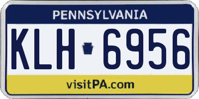 PA license plate KLH6956