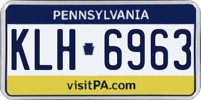 PA license plate KLH6963