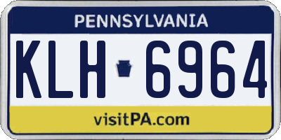 PA license plate KLH6964