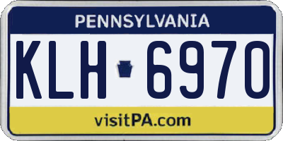 PA license plate KLH6970