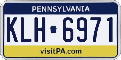 PA license plate KLH6971