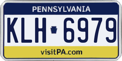 PA license plate KLH6979