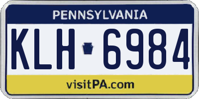 PA license plate KLH6984