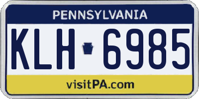PA license plate KLH6985