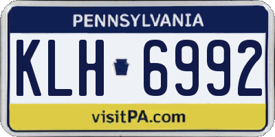 PA license plate KLH6992