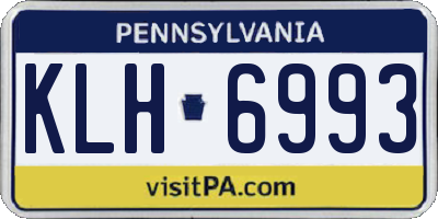 PA license plate KLH6993