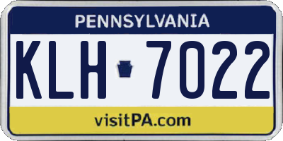 PA license plate KLH7022