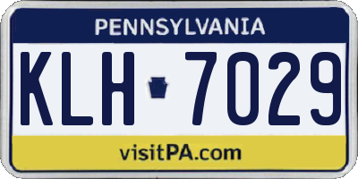 PA license plate KLH7029