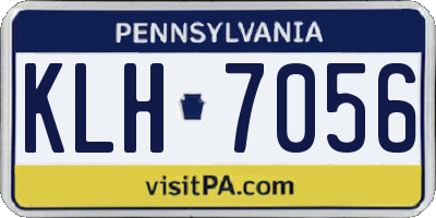 PA license plate KLH7056