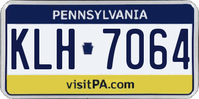 PA license plate KLH7064