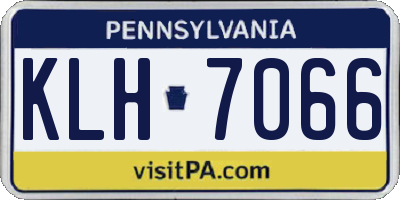 PA license plate KLH7066
