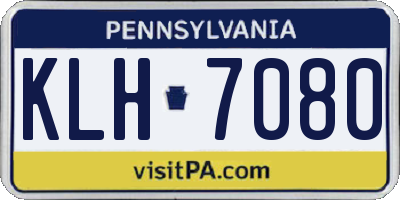 PA license plate KLH7080